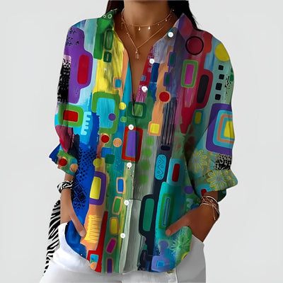 Gabbi™ - Bluse med geometrisk mønster