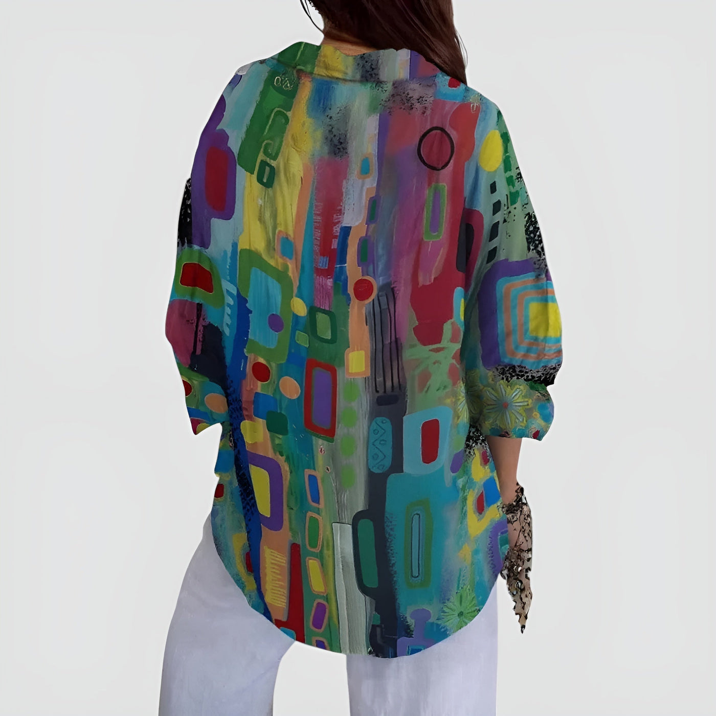 Gabbi™ - Bluse med geometrisk mønster