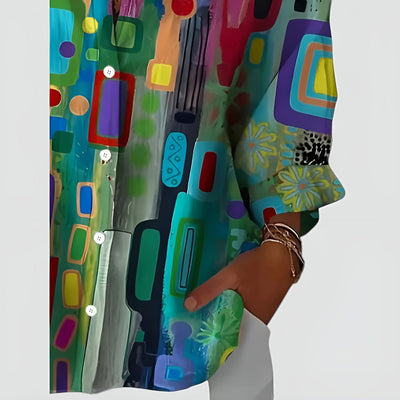 Gabbi™ - Bluse med geometrisk mønster